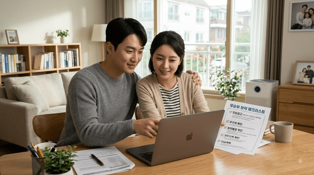 탁자에 펼친 서류를 함께 확인하는 두 사람