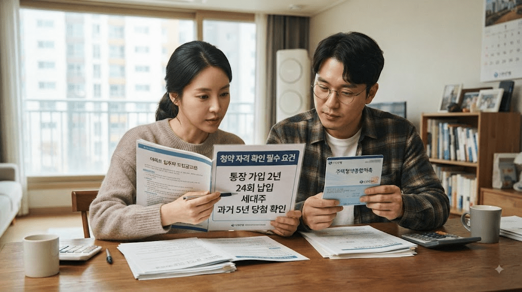 탁자에 펼친 서류를 함께 확인하는 두 사람