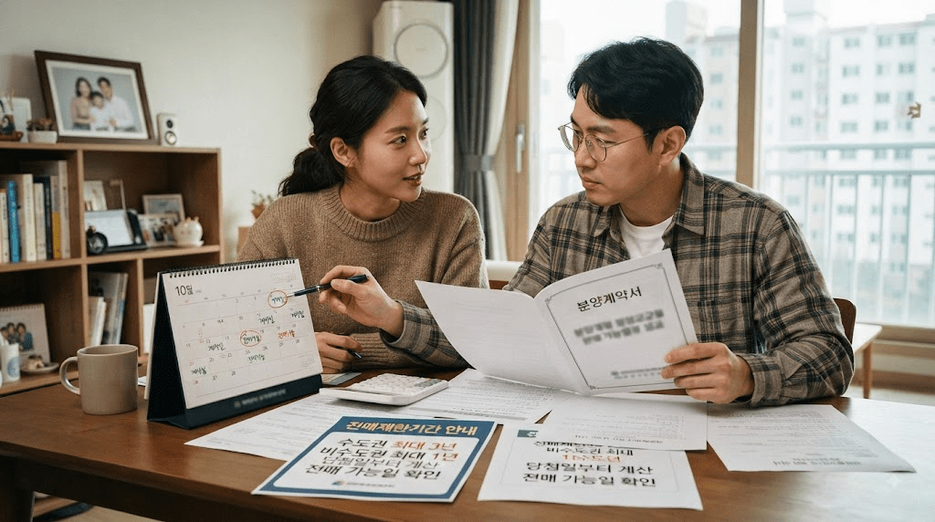 탁자에 펼친 서류를 함께 확인하는 두 사람