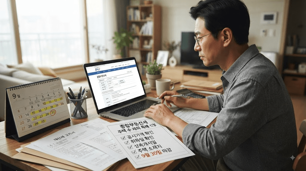 노트북 또는 컴퓨터 화면과 서류를 확인하는 남성