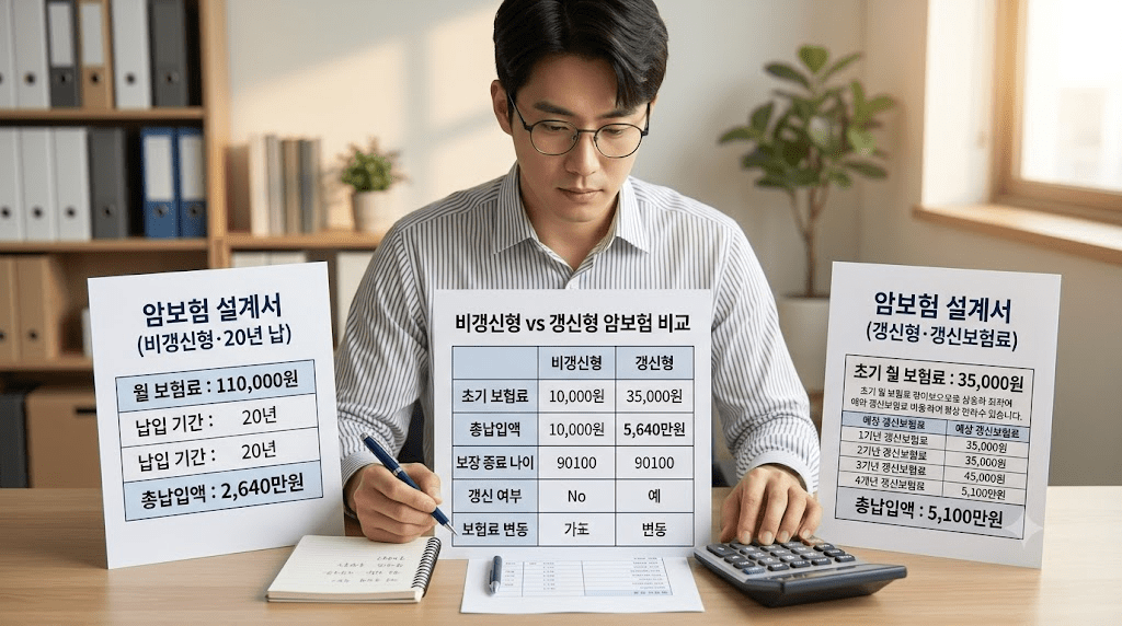 책상에 펼친 서류를 검토하는 남성