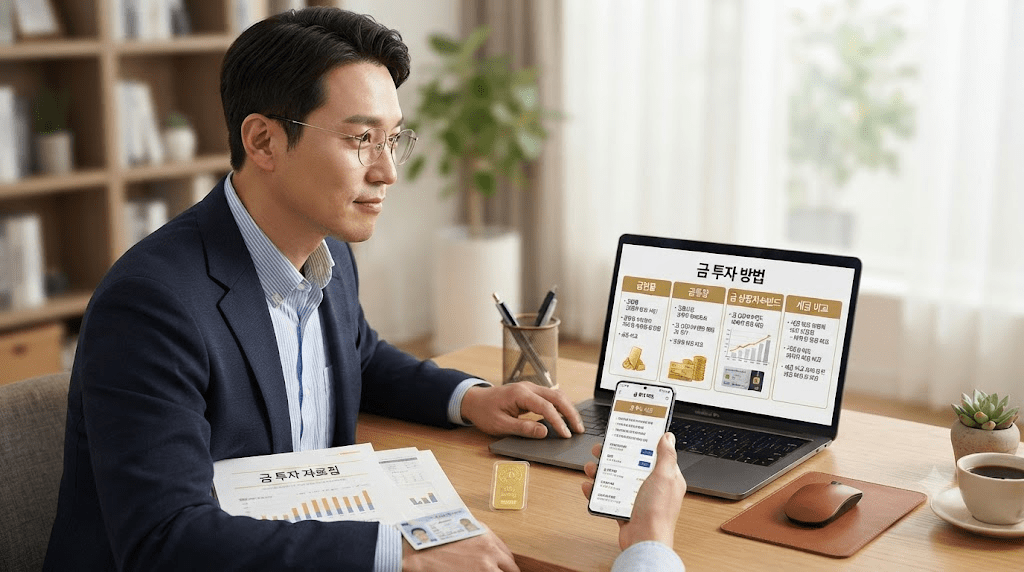 2026 금 투자 방법 비교｜KRX 금현물·금통장·ETF·골드바 세금 차이