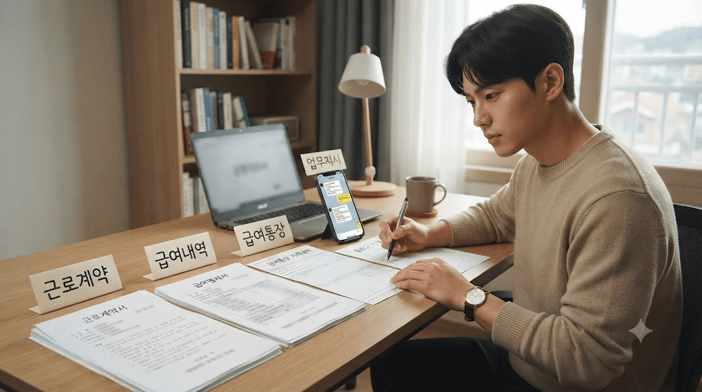휴대전화 화면을 확인하는 남성