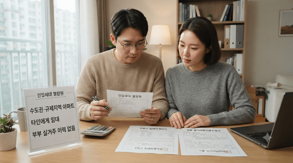 탁자에 펼친 서류를 함께 확인하는 두 사람