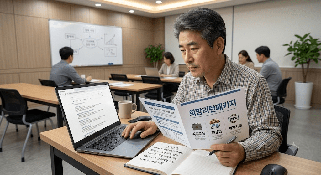 2026 희망리턴패키지 교육 신청|폐업 소상공인 취업교육·재창업 지원 총정리