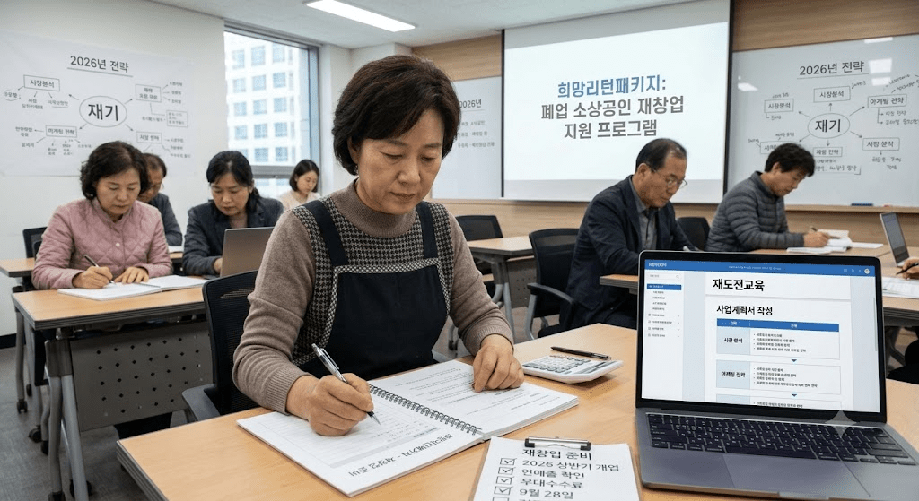 2026 소상공인 재기교육｜희망리턴패키지 재도전교육 대상·신청방법 총정리