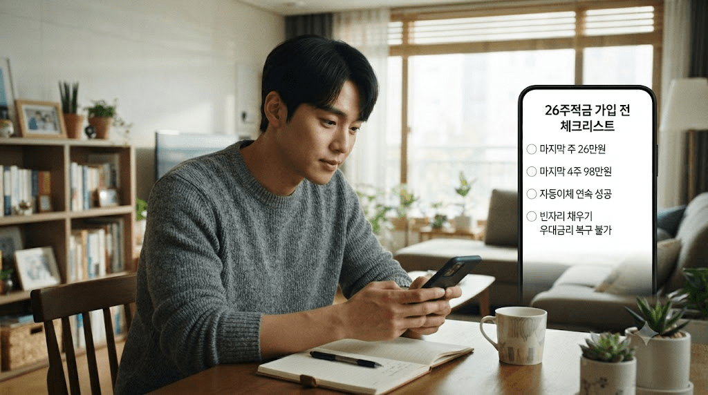 휴대전화 화면을 확인하는 남성