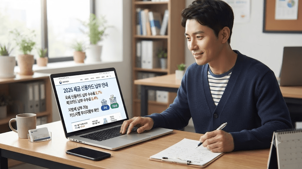 노트북 또는 컴퓨터 화면과 서류를 확인하는 남성