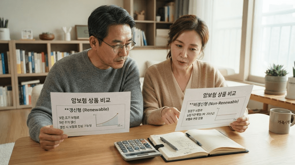 2026 암보험 비갱신형 갱신형 비교|보험료·총납입액·가입 전 주의사항
