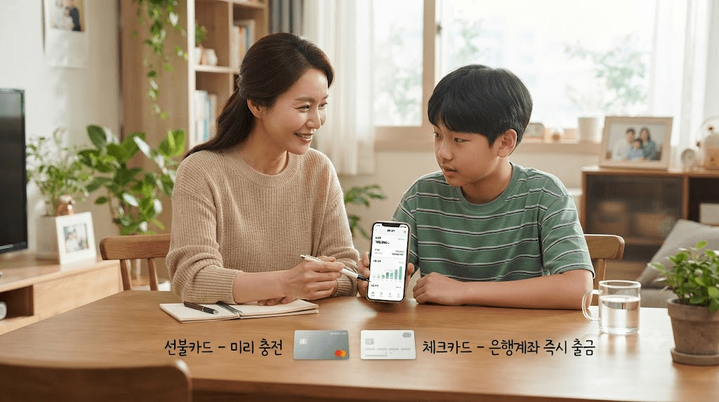 2026 선불카드 체크카드 차이｜청소년·자녀 카드 선택방법