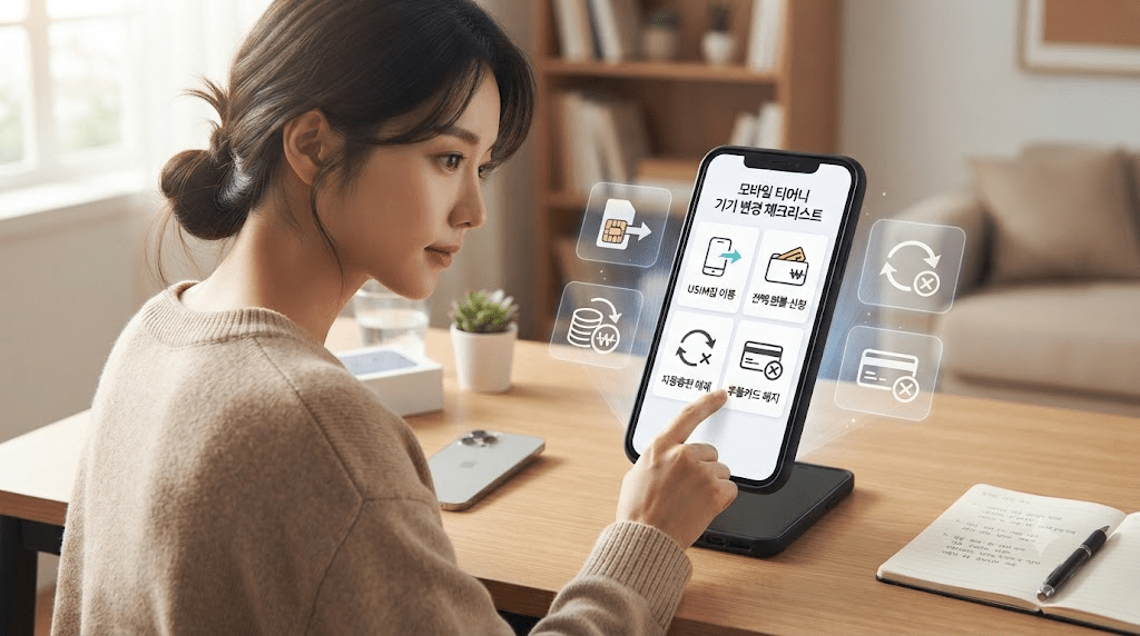 스마트폰 화면을 조작하는 손