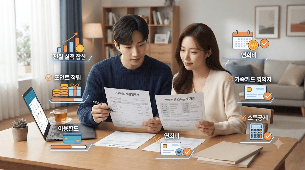 탁자에 펼친 서류를 함께 확인하는 두 사람