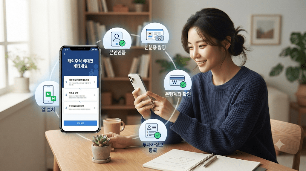 휴대전화 화면을 확인하는 여성