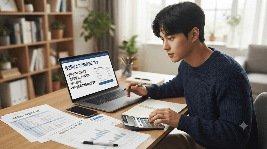 노트북 또는 컴퓨터 화면과 서류를 확인하는 남성
