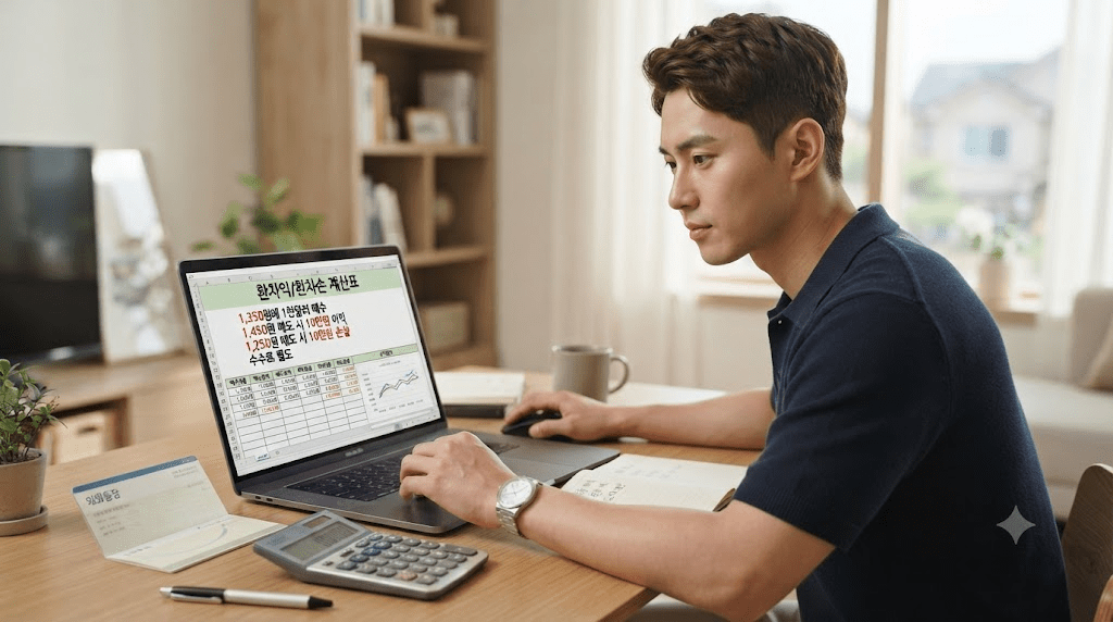 노트북 또는 컴퓨터 화면과 서류를 확인하는 남성