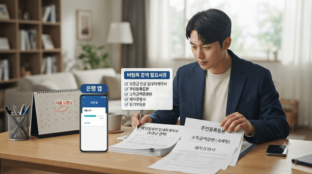 휴대전화 화면을 확인하는 남성