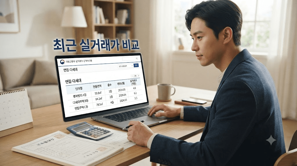 노트북 또는 컴퓨터 화면과 서류를 확인하는 남성