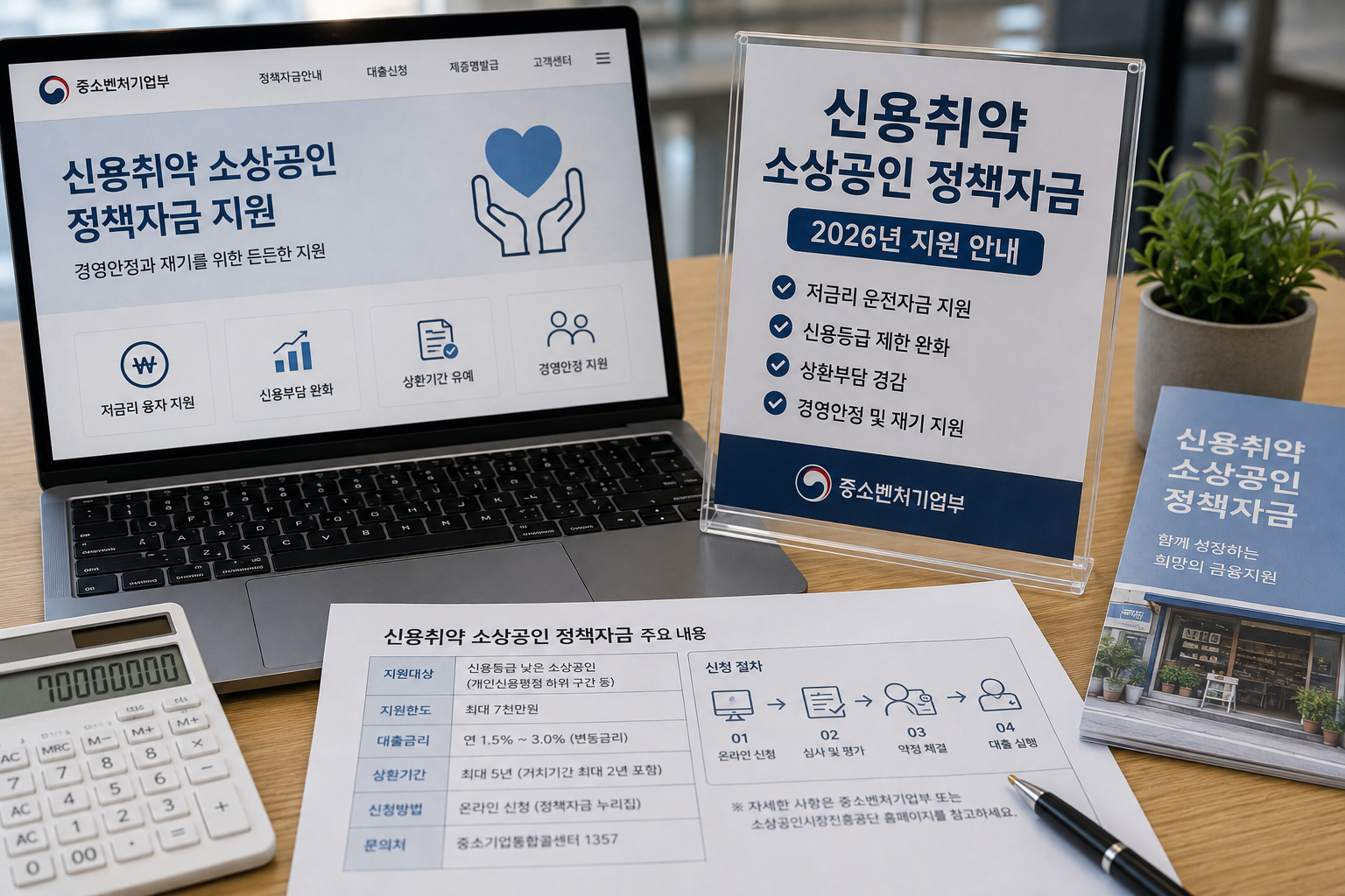 2026 신용취약소상공인자금｜NCB 839점 이하·최대 3천만원, 대상·금리·신청방법