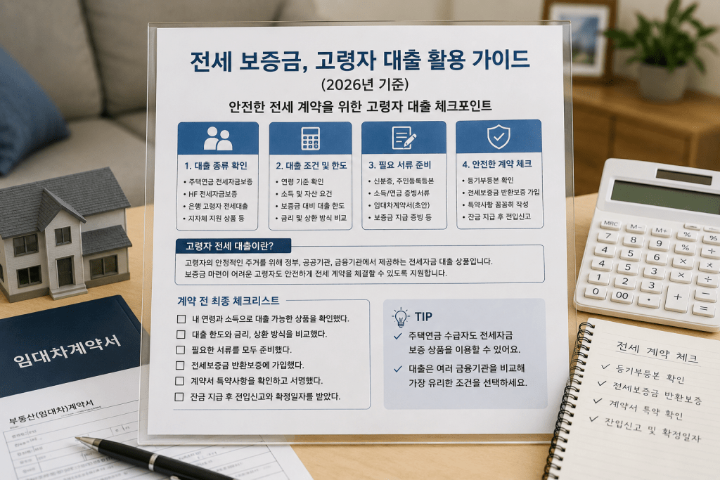 전세보증금 및 근저당 대출 안내 인포그래픽