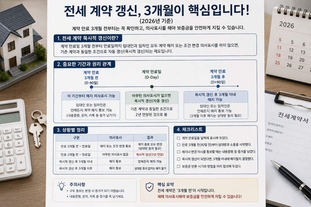 전세계약 해지 통보 시기 안내 인포그래픽