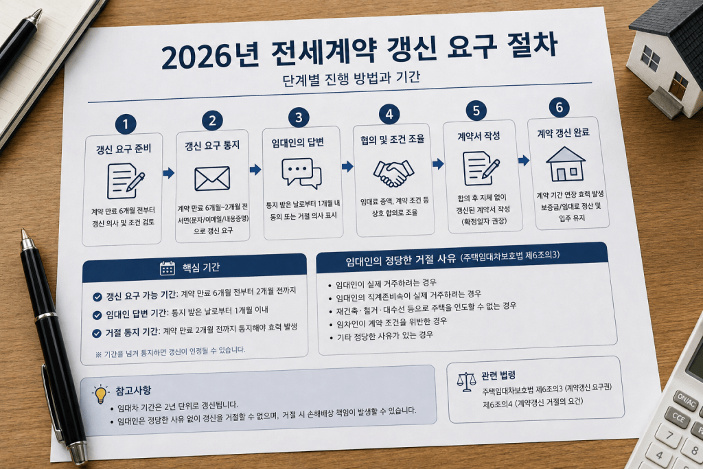 전세계약 갱신 요구 절차 안내 인포그래픽