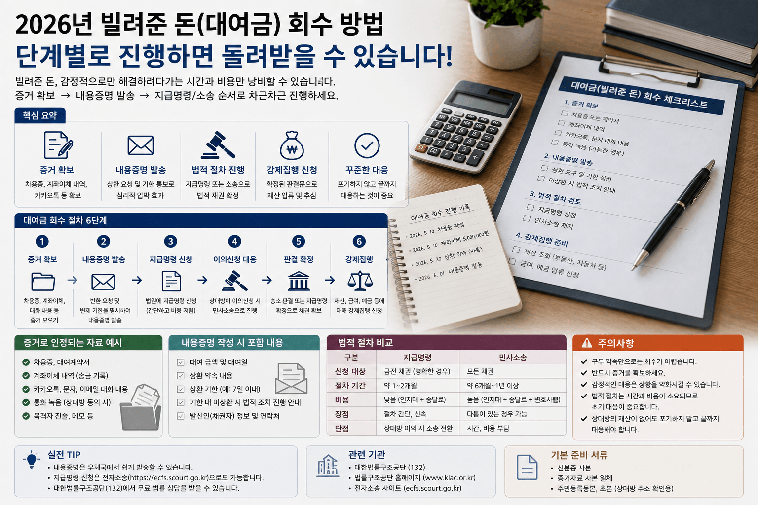 2026 빌려준 돈 받는 법｜차용증 없어도 돌려받을 수 있을까?