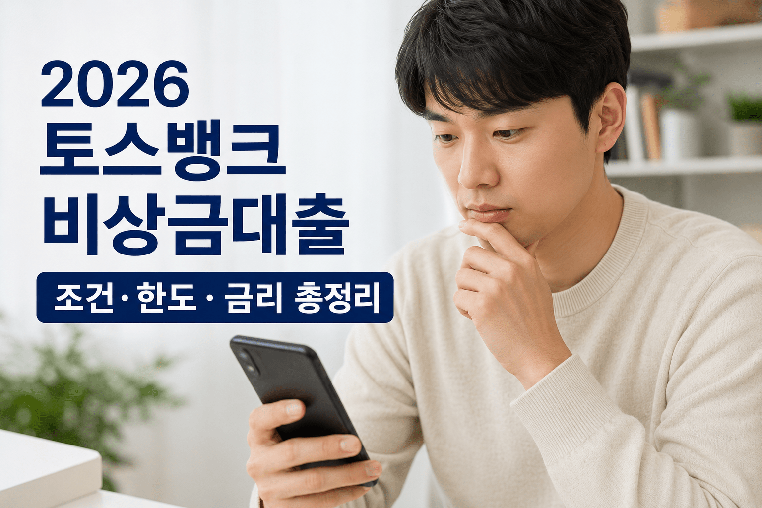 2026 토스뱅크 비상금대출 조건|무직자·한도 300만원·금리 총정리