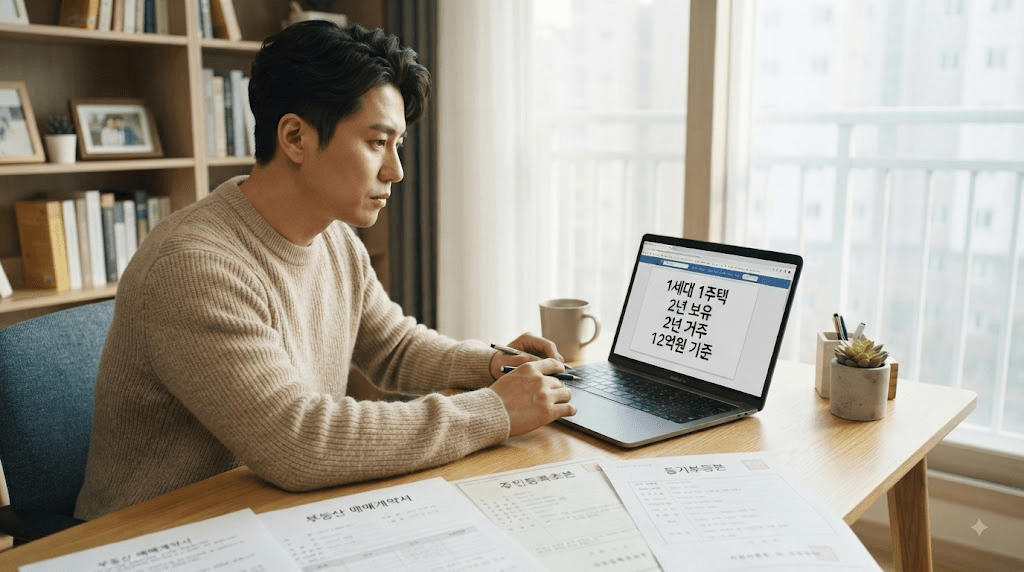 노트북 또는 컴퓨터 화면과 서류를 확인하는 남성