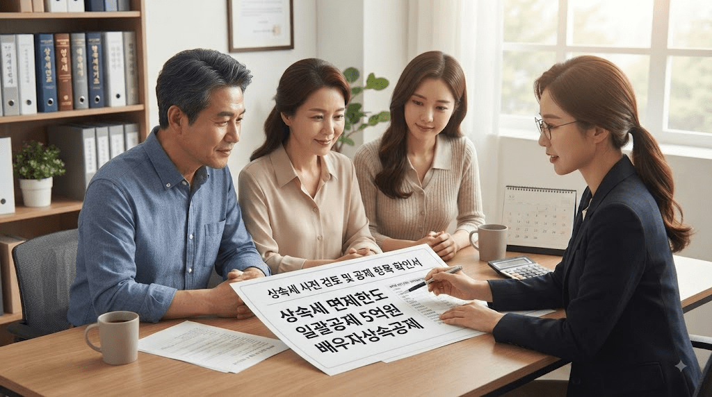 2026 상속세 면제한도｜일괄공제 5억원·배우자공제 계산방법