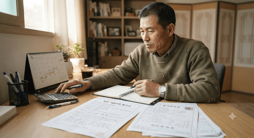 농지 처분의무 통지서와 자진 처분기간을 확인하는 소유자