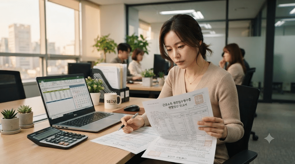 원천징수영수증 발급 2026｜홈택스 조회 경로 4단계·3월 10일 이후 확인·소득금액증명원 차이