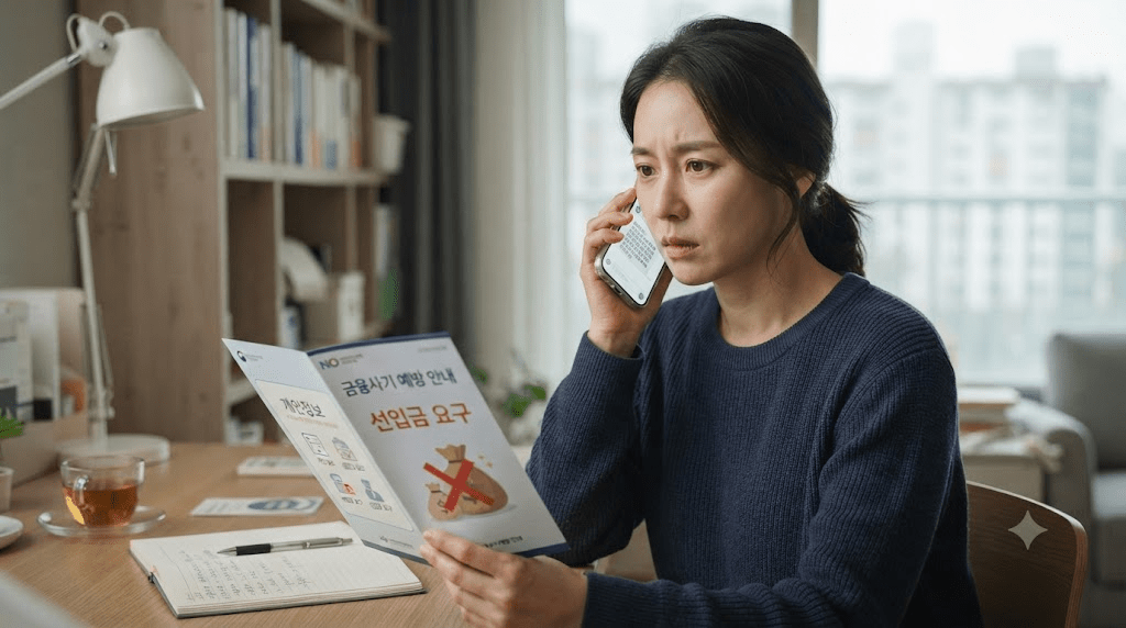 달력과 안내서를 살펴보는 여성