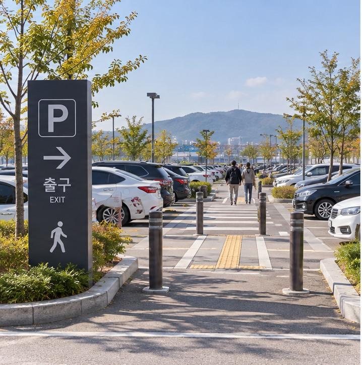 경주 황리단길 주차 확인 방법을 보여주는 고해상도 실사사진 1
