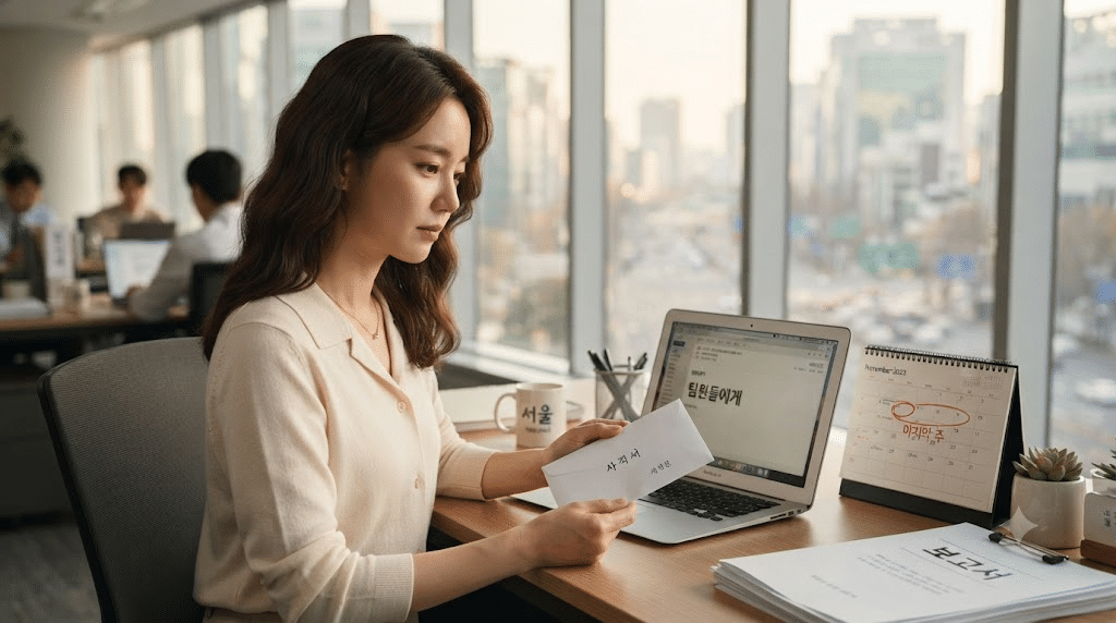 사직서 2026 제출 시기, 한 달 전 꼭 내야 할까? 효력·반려·정산 3가지 기준