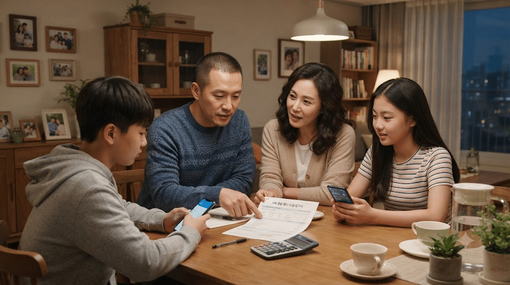 가족 결합 할인과 알뜰폰 요금제 전환을 함께 따져 보는 한국인 가족