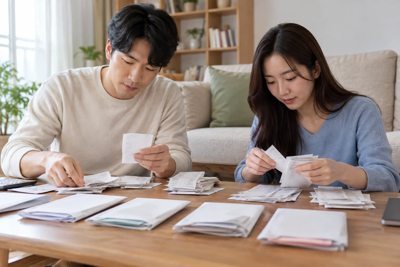 연말정산 증빙을 함께 정리하는 부부